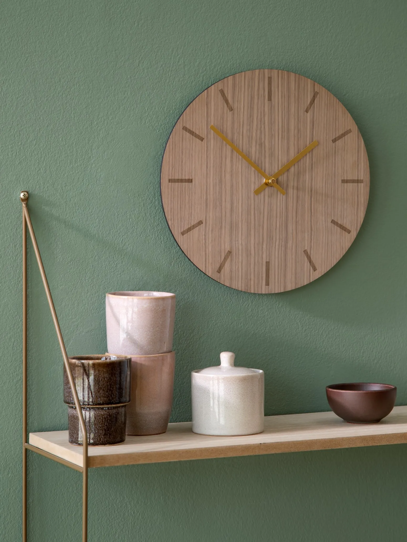 Søstrene Grene Schweiz Dekoration<Wanduhr Walnut Ø28